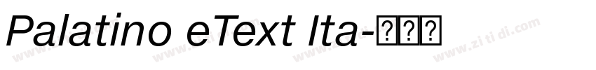 Palatino eText Ita字体转换 Palatino eText Ita字体转换